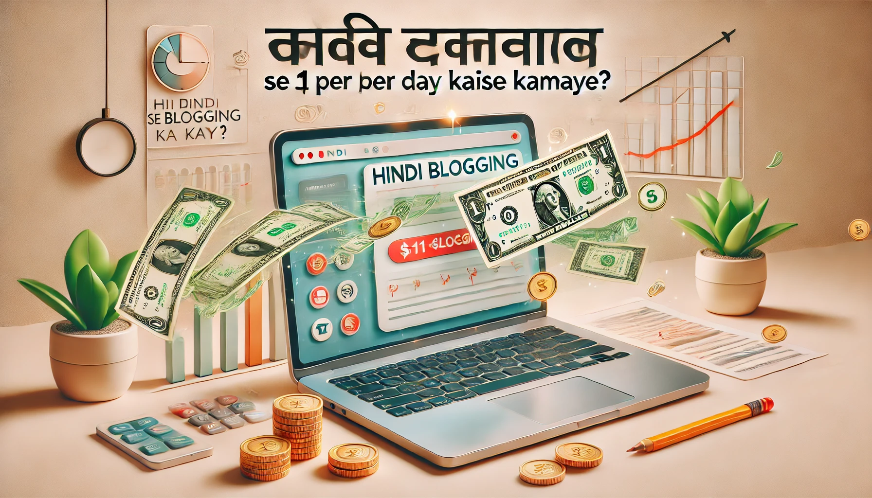 Hindi Blogging Se $1 Per Day Kaise Kamaye